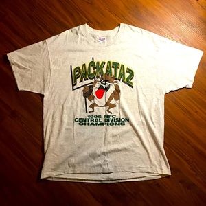Vintage 1995 Super Bowl PACKATAZ Shirt XL 46-48